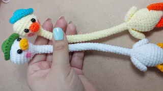 آموزش قلاب بافی عروسک غاز گردن دراز/ crochet amigurumi goose