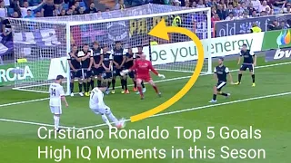 High IQ Moments #2 ronaldo top 5 #trending🤤 #goals