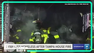 Two families homeless after Tampa house fire