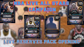 NBA Live All-Stars Campaign Walkthrough NBA Live Mobile 20 We open So Many Live Reserves Packs!