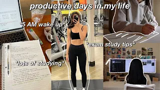 5 am productive morning routine ☁️ FINALS WEEK study tips, getting my life together & adulting
