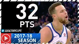 Stephen Curry Full Highlights vs Knicks (2018.01.23) - 32 Pts, 7 Ast, 8 Threes!