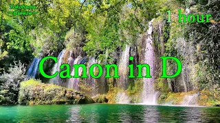 [High-quality sound : 1 hour] Pachelbel "Canon in D"   Relaxing 1/f fluctuation scenery 2