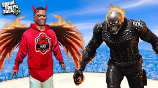 Franklin Found Evil Ghost Rider in GTA 5 | SHINCHAN and CHOP