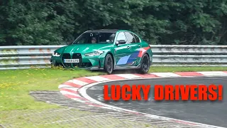 Nurburgring Nordschleife Touristenfahrten (rain) 21-08 22-08 - Close Calls, Powerslide, Etc!