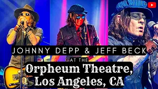 Johnny Depp & Jeff Beck at the Orpheum Theatre, Los Angeles, CA on November 6th, 2022