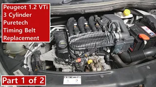 Part 1 of 2 - 2012 PSA Peugeot 208 1.2 VTi Puretech Timing Belt Replacement - 108 308 2008 3008 🚗