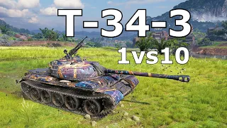 World of Tanks T-34-3 - 1vs10 - 12 Kill  6,9K Damage