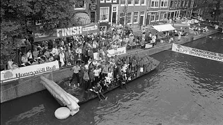 1983: Waterspelen in de grachten van Amsterdam - oude filmbeelden