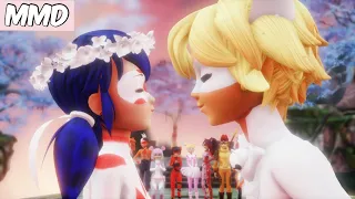 [ MMD Miraculous Ladybug ] Ladybug and Chat Noir wedding alternative version (animation)