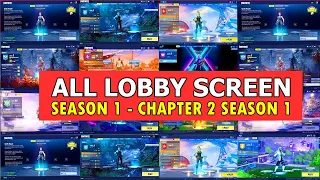 All Lobby Screens (Season 0 - Chapter 2 Season 1) Evolution Of The Fortnite Lobby Screens!