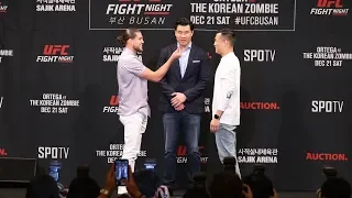 [아통영상] 오르테가, 정찬성을 당황케 하는 손하트! ( Brian Ortega vs Chan-sung Jung Face offs)