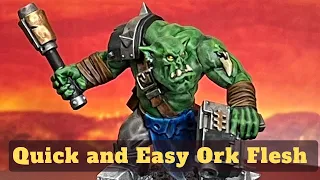 Painting Ork Flesh with Four Easy Steps.