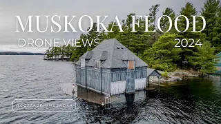 Muskoka Flood 2024 | Lake Rosseau Drone Views | April 18, 2024