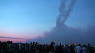 The start of the Night Airshow at EAA AirVenture 2011