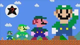 GIANT Invincible Luigi Growing up and the Colossal Star (Mario Cartoon Animation)