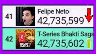 T-Series Bhakti Sugar Surpasses Felipe Neto