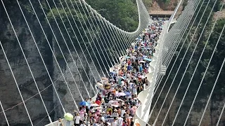 China closed the world’s highest and longest glass bridge after just 16 days