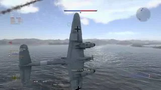 War Thunder PS4 Realistic Battles Me 410 dogfight against Spitfires