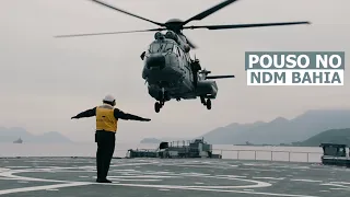 Pouso em um Navio de Guerra da Marinha - Helicóptero UH-15 (H225M)