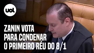 Zanin segue Moraes e vota para condenar o primeiro réu por 5 crimes no 8 de janeiro