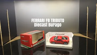 DISPLAY NO 181 : FERRARI F8 TRIBUTO Diecast Scale 1:43 #diecast#ferrari#f8tributo #burago#bburago