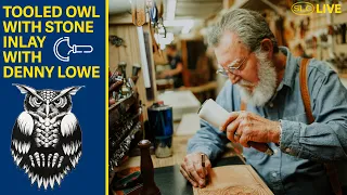 Tooled Owl With Stone Inlay W/ Denny Lowe
