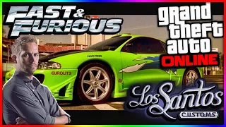 How To Make Brian O'Connor(Paul Walker)'s Eclipse on GTA ONLINE (Fast & Furious)