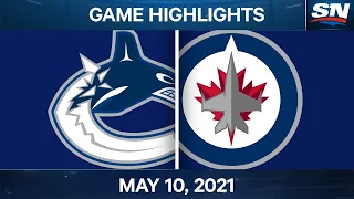 NHL Game Highlights | Canucks vs. Jets - May 10, 2021