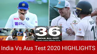 36 All Out : Watch India unbelievable batting collapse / Vodafone test Series 2020-21