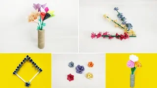 5 Super Simple DIY Paper Flower Ideas | Best DIY Video | 1 Minute Crafts