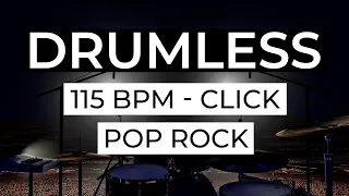 High-Energy Pop Rock Drumless Backing Track |115 BPM with Click and Melody