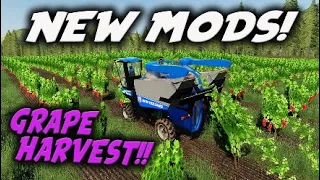 NEW MODS /GRAPE HARVEST/ Farming Simulator 19 PS4 FS19 (Review) 20th May 2020.