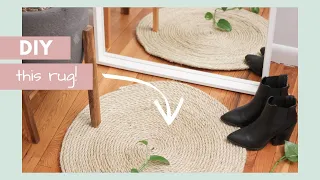 DIY Round Rope Area Rug || Home Decor on a Budget