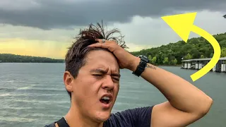 Bass Fishing In A HORRIBLE Storm - BAD Decision With BIG Reward!