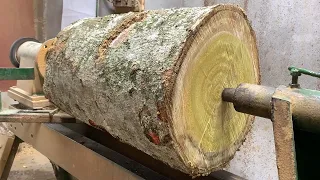 Amazing Woodturning Crazy - Great Skills And Technique Of Carpenter On Wood Lathe