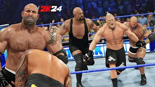 WWE 2K24 Goldberg & Big Show face off against Brock Lesnar, Omos, and Solo Sikoa!