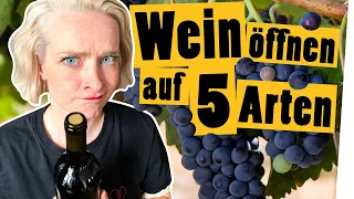 Challenge: Weinflasche öffnen ohne Korkenzieher || Das schaffst du nie!