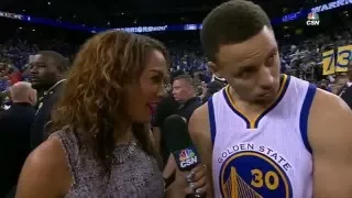 Stephen Curry - Post game after breaking 95-96 Bulls record 73 Wins !