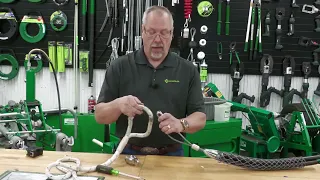 How to properly connect Greenlee pulling rope to grip.