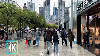 🌧️ Rainy Autumn in Frankfurt,Germany🇩🇪| October 2023 | Beautiful Walking Tour | Live_Sound