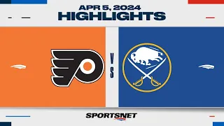 NHL Highlights | Flyers vs. Sabres - April 5, 2024