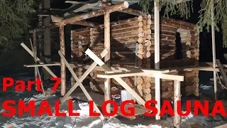 Build a small log sauna/cabin, pillars for the terrace.