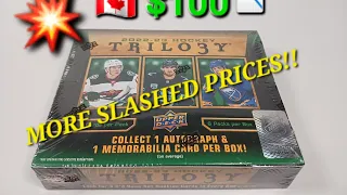 2022-23 UPPER DECK TRILOGY HOCKEY BOX BREAK IN PRICE RESULTS IN TAKING OUT THE LAUNDRY #hockeycards