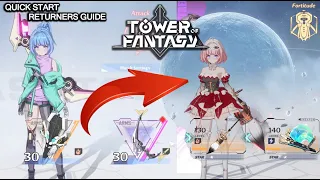 QUICK START RETURNERS GUIDE TO TOWER OF FANTASY IN 2024