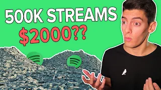 How much SPOTIFY PAYS for 500k STREAMS 🤑💰 [Label vs self-release]