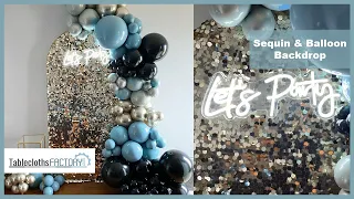 Sequin & Balloon Backdrop | How To | Tutorial | Tableclothsfactory.com