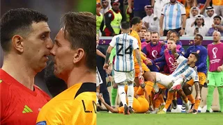 Crazy Fight Scene 4K Argentina Vs Netherlands in World Cup Qatar 2022 #netherlands #argentina