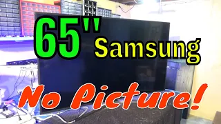 65 inch Samsung 4K LED TV, has sound but no picture. UN65MU6290 (Full TV repair).