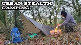 -2 WINTER CAMPING, Urban stealth camping using oex bivvi and oex tarp, vango 400 sleeping bag